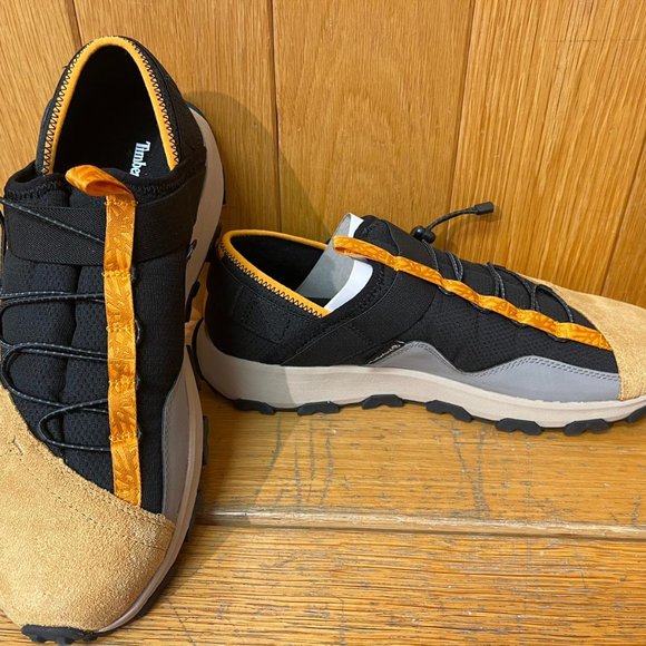 TIMBERLAND MEN\'S WINSOR TRAIL SLIP ON WHEAT SUEDE W BLACK SHOES A5TPZ main image 12